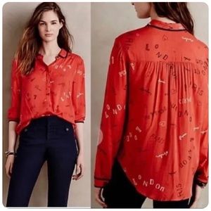 NWT Anthropologie Maeve button up blouse / size 4